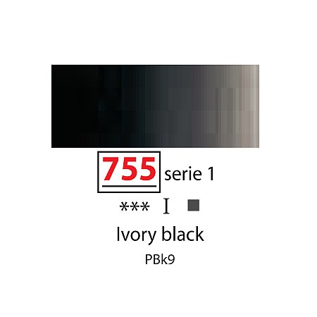 Sennelier Extra Fine Oil, 40ml - 755 Ivory Black