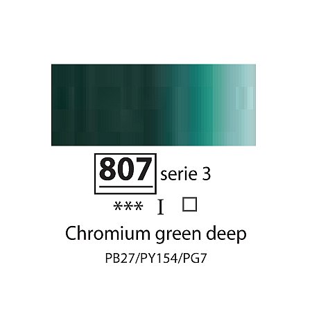 Sennelier Extra Fine Oil, 40ml - 807 Chromium Green Deep