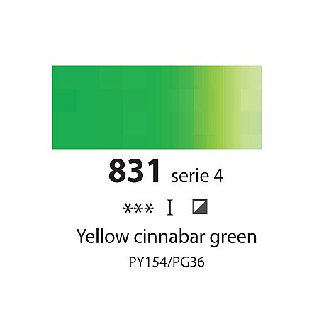 Sennelier Extra Fine Oil, 40ml - 831 Cinnabar Green Yellow