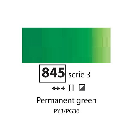 Sennelier Extra-Fine Oil 40ml - 845 Permanent Green.