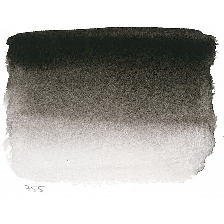 Sennelier l’Aquarelle 1/2 pan - 755 Ivory Black