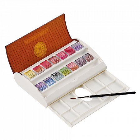 Sennelier l'Aquarelle Set 14 half pans + brush