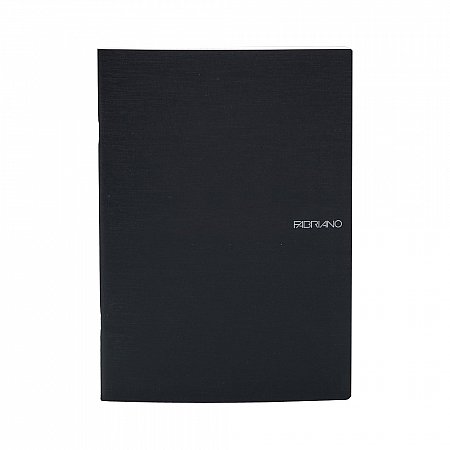 Fabriano EcoQua staple bound notebook lined A4 - Black