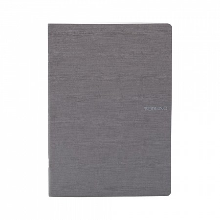 Fabriano EcoQua staple bound notebook lined A4 - Grey