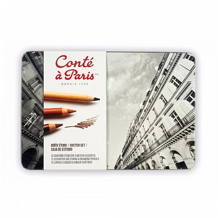 Conte a Paris Studio Set 12 Assorted Sketching & Drawing Pencils