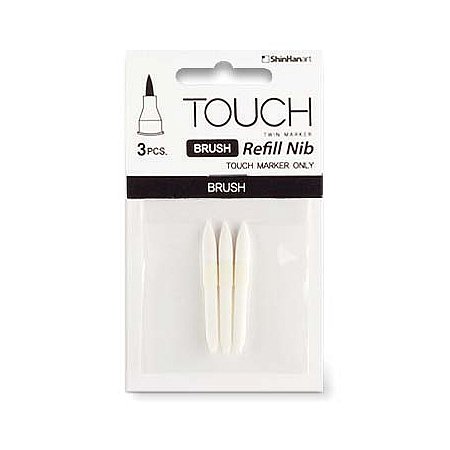 Touch BRUSH Marker, 3st. Refill Nibs - Brush