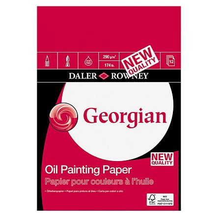 D-R Georgian oil painting paper 250g 12 ark - 305x229 mm