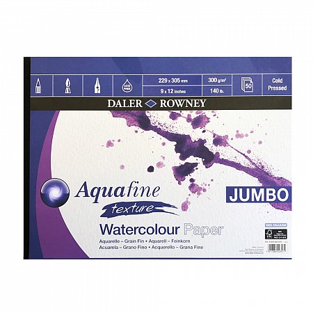 Daler-Rowney AquaFine JUMBO 50 ark 300g CP - 229x305mm