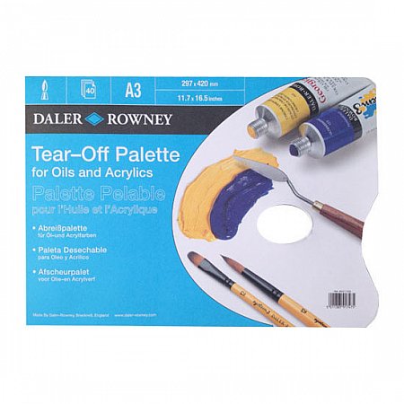 Tear-off Palette for Oils & Acrylics 40 sheets - 30 x 42cm A3