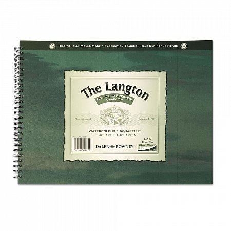 Langton, 300g, NOT (Cold Pressed), 12 ark spiral - 254x178mm