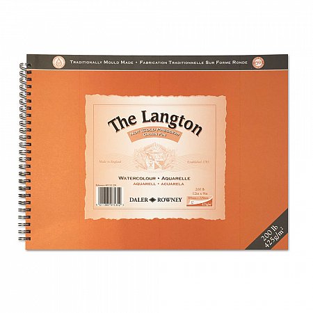 Langton, 425g, NOT (Cold Pressed), 12 ark spiral - 305x229mm