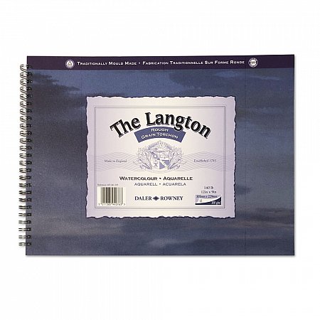 Langton, 300g, Rough, 12 ark spiral - 406x305mm