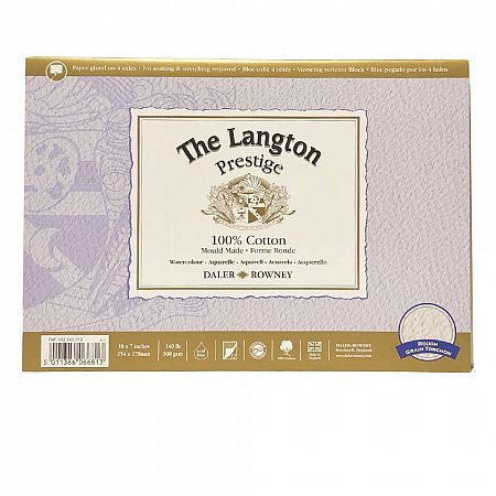 Langton Prestige, 300g, Rough, 12 ark - 254x178mm