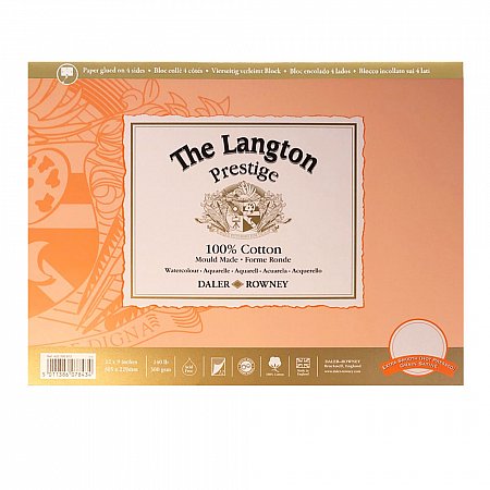 Langton Prestige, 300g, Extra smooth, Hot Pressed, 12 ark - 305x229mm