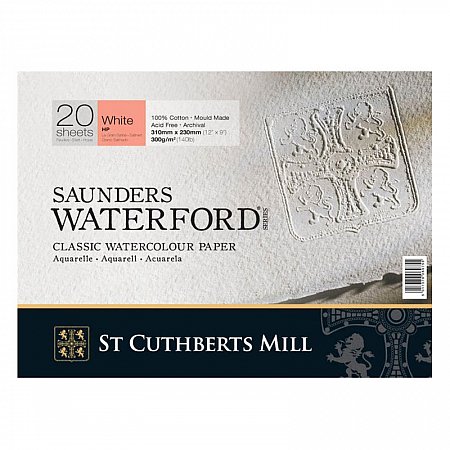 Saunders Waterford block 20 sheets 300g HP (Hot Pr) - 31x23cm