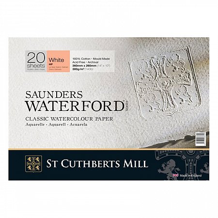 Saunders Waterford block 20 sheets 300g HP (Hot Pr) - 36x26cm