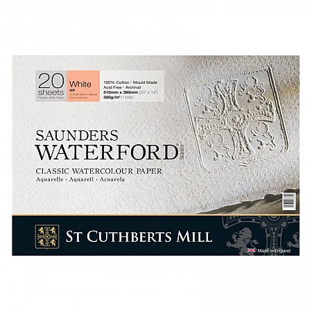 Saunders Waterford block 20 sheets 300g HP (Hot Pr) - 51x36cm