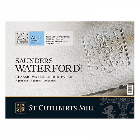 Saunders Waterford block 20 sheets 300g CP/NOT (Cold Pr) - 51x36cm