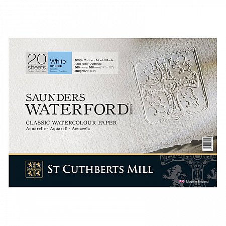 Saunders Waterford block 20 sheets 300g CP/NOT (Cold Pr) - 36x26cm
