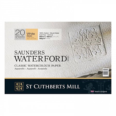 Saunders Waterford block 20 sheets 300g Rough - 26x18cm