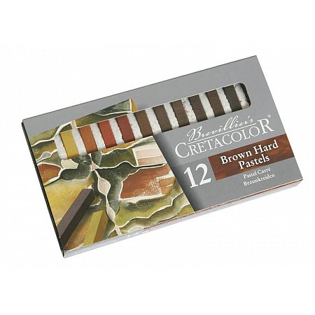 Cretacolor Hard Pastels 12-set - Brown shades