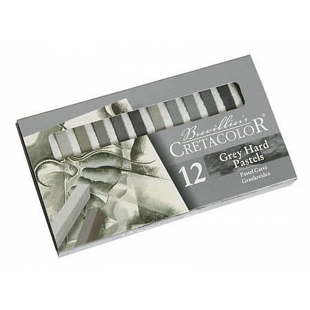 Cretacolor Hard Pastels 12-set - Grey shades