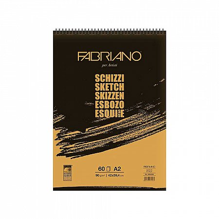 Fabriano Schizzi 90g Spiral 60 ark - A2