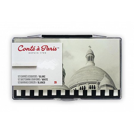 Conté á Paris Sketching Crayons 12-set - White 2B