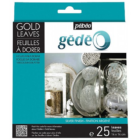 Pebeo Gold Leaves Slagmetall (25 pcs) 14x14cm - Silver finish