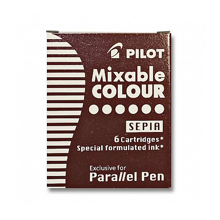 Pilot Parallel Pen cartridges 6-pack - sepia
