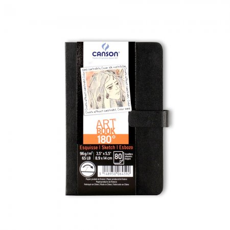 Canson 180 Art Book, black - 8,9 x 14cm