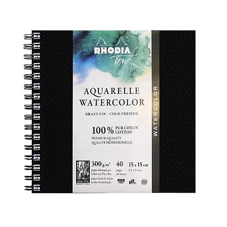 Rhodia Touch Watercolor book 300g WB - 15x15cm
