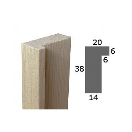 Ramlist furu - 20x38mm 2,1m