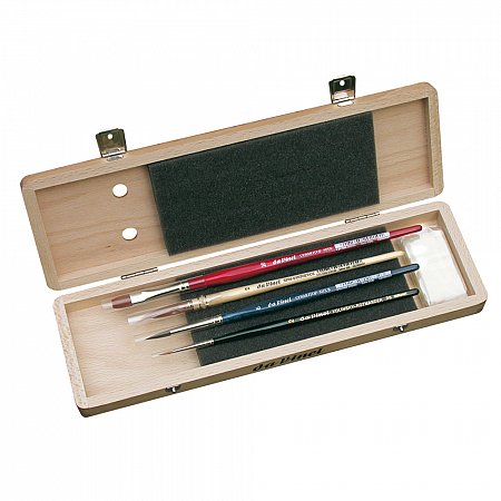 Da Vinci Water Colour Brush Set 5279 - 4 brushes in wooden box