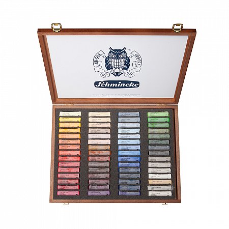 Schmincke Pastels wooden TOP 60-set assorted