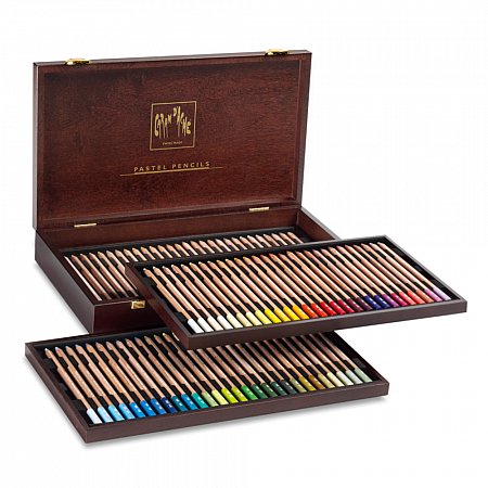 Caran dAche Pastel Pencils 84-set wooden box