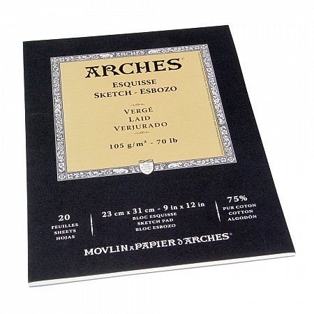 Arches Sketch pad 105g 20 sheets Natural White - 23x31cm