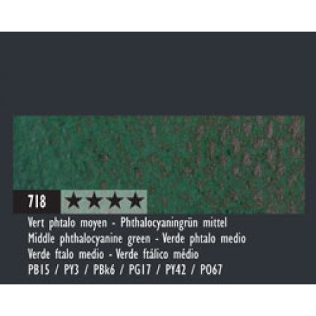 Caran dAche Pastel Pencils - 718 middle phthalo. Green