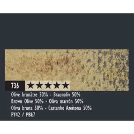 Caran dAche Pastel Pencils - 736 brown olive 50%