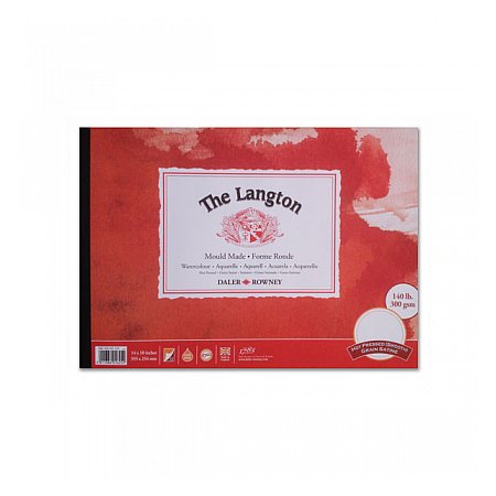 Langton Watercolour Pad, 300g, Smooth (HP), 12 ark - 178x254mm