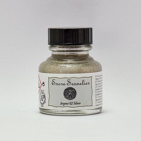 Sennelier Ink, 30ml - 02 Silver